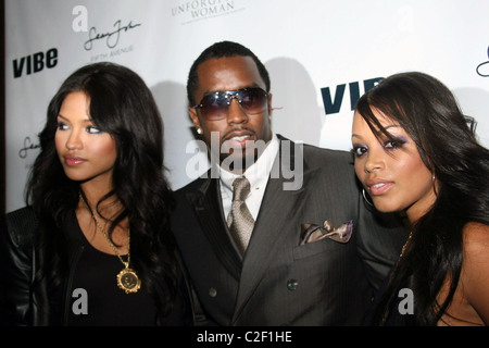 Cassie, Sean Combs (aka Diddy), Lauren London Sean John Women's fête de lancement à Sean John Flagship sur la 5e Avenue New York Banque D'Images