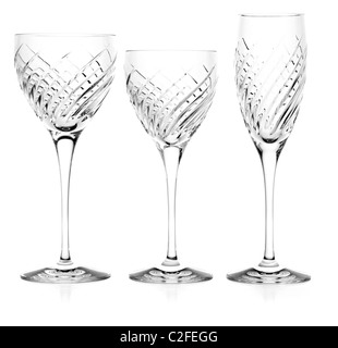 Verres en cristal de plomb Banque D'Images