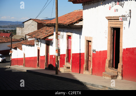 L'architecture coloniale, Patzcuaro, Michoacan, Mexique, Etat de l'Amérique du Nord Banque D'Images