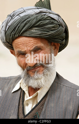Portrait d'un homme âgé, Kunduz, Afghanistan Banque D'Images