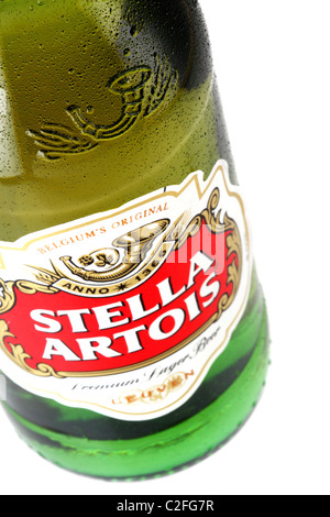 Belgique lager bière Stella Artois Banque D'Images