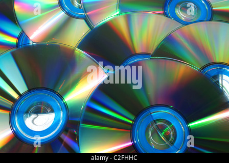 CD or DVD Disks Macro Banque D'Images