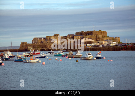 Château Cornet St Peter Port Guernsey, Channel Islands Banque D'Images