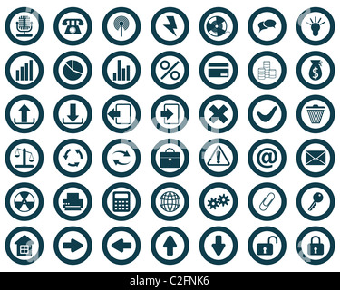 Collection d'icônes différentes pour l'utilisation dans la conception de sites web Banque D'Images