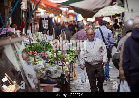 Marché Ballaro (mercato) Palerme Sicile Italie Banque D'Images