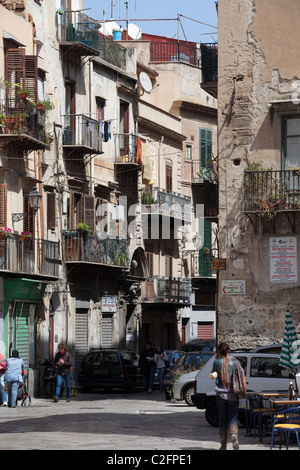 Les rues de Palerme Sicile Italie Banque D'Images