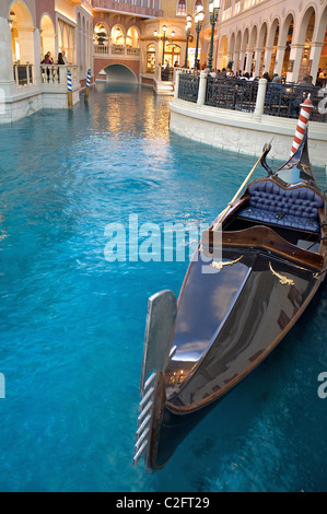 Une gondole sur le Grand Canal à l'intérieur du Venetian, Las Vegas Banque D'Images