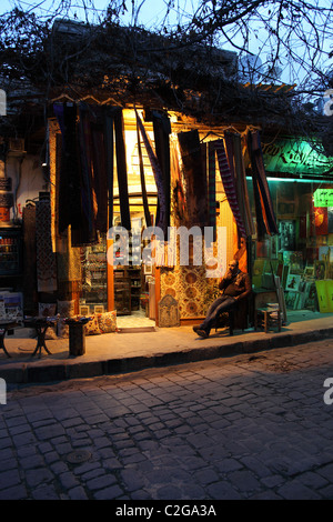 Vendeur de tapis, Damas, Syrie Banque D'Images