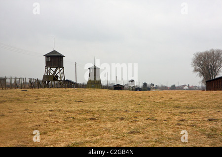 Tours de garde dans la région de Majdanek (Lublin, Pologne) Banque D'Images