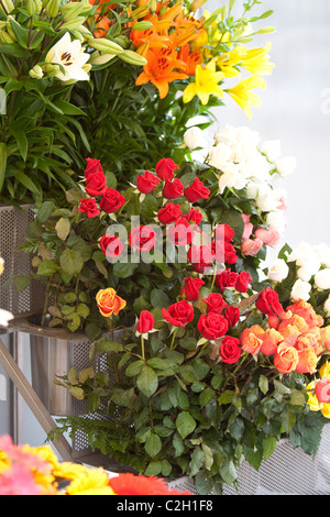 Vente de bouquets de fleurs.Lisbonne Portugal Banque D'Images