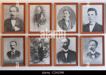 La Havane. Cuba. Portraits de José Marti, Maison natale de José Marti / naissance de José Marti, Habana Vieja / La Vieille Havane. Banque D'Images