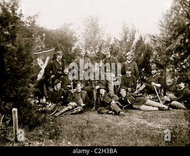 Culpeper, Va. Gen Robert O. Tyler et le personnel de la réserve d'artillerie Banque D'Images