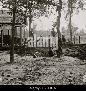 Atlanta, Géorgie. Piquet fédéral poste peu avant la bataille du 22 juillet Banque D'Images