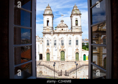 Igreja da Ordem Terceira do Carmo et le Pelourinho, le vieux Salvador, Brésil Banque D'Images