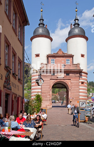 Bridge Gate, Heidelberg, Bade-Wurtemberg, Allemagne Banque D'Images