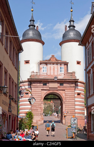 Bridge Gate, Heidelberg, Bade-Wurtemberg, Allemagne Banque D'Images