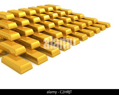 Pyramide d'or. 3d Banque D'Images