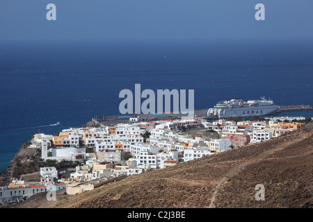 Vue aérienne de Morro Jable Fuerteventura, Îles Canaries, Espagne. Banque D'Images