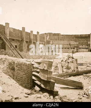 Charleston, Caroline du Sud. Vue de l'intérieur de Fort Sumter Banque D'Images