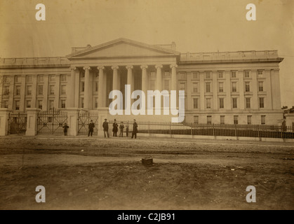 Les bâtiments du trésor, Washington, D.C., façade sud Banque D'Images