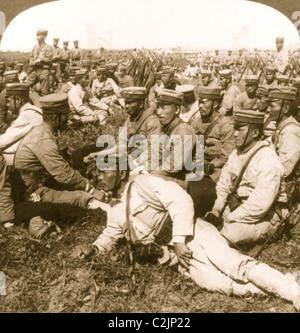 Japonais (9e cour. 4e div.) prêts à l'assaut - siège de Port Arthur Banque D'Images