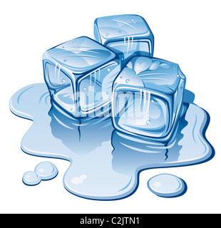 Cubes de glace Banque D'Images