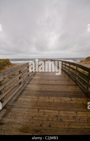 Sentier des dunes de Cavendish promenade, la mer, Prince Edward Island National Park, Prince Edward Island, Canada Banque D'Images