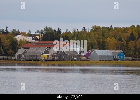 Recréé Village acadien de Bouctouche, Nouveau-Brunswick, Canada Banque D'Images