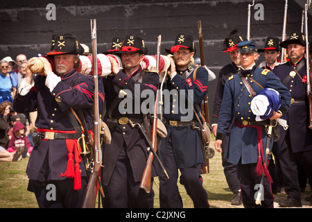 150e anniversaire de la reddition du fort Sumter dans la guerre de Sécession Charleston, SC, États-Unis d'Amérique Banque D'Images