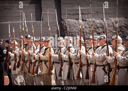 150e anniversaire de la reddition du fort Sumter dans la guerre de Sécession Charleston, SC, États-Unis d'Amérique Banque D'Images