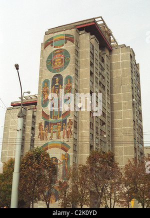 Appartement avec de l'art soviétique biélorusse sur le côté public Youri Gagarine Banque D'Images