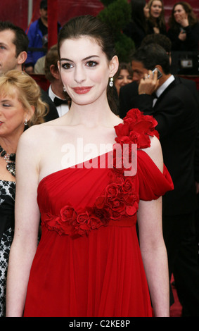 Anne Hathaway la 80e annuelle des Academy Awards (Oscars) - Arrivées Los Angeles, Californie - 24.02.08 Banque D'Images