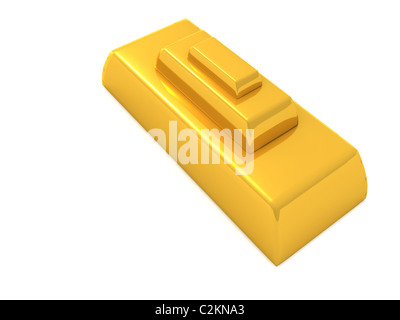 Pyramide d'or. 3d Banque D'Images