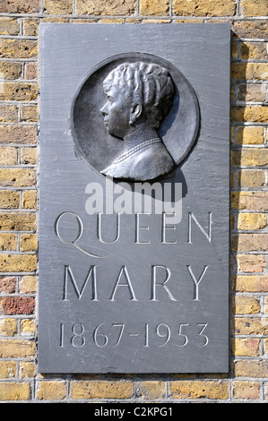 1867 Queen Mary 1953 La plaque Mall Londres Image Banque D'Images