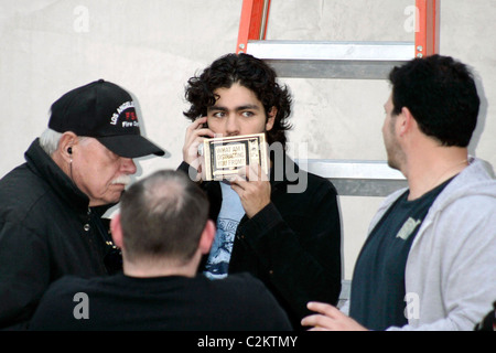 Adrian Grenier sur l'ensemble de American Eagle il dirige commercial Los Angeles, Californie - 04.03.08 Les médias / Circuit Banque D'Images