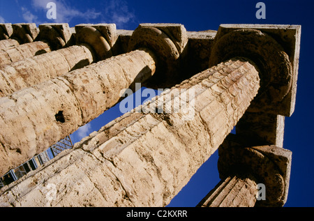 Temple d'Héra, Paestum, en Campanie, Italie 550 av. Banque D'Images