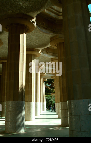 Parc Guell, Barcelone, Espagne. (1900-14) Banque D'Images