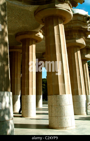 Parc Guell, Barcelone, Espagne. (1900-14) Banque D'Images