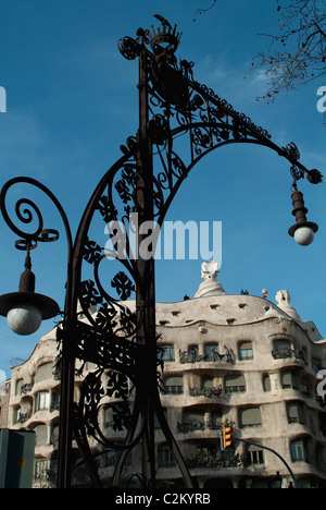 La Pedrera (Casa MilO), Barcelone, Espagne. 1906u1912 Banque D'Images