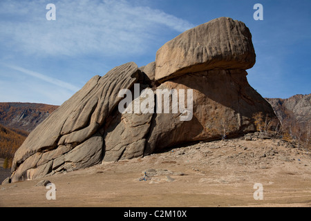 Le Parc National de Gorkhi-Terelj, Région de l'Ouest, la Mongolie Banque D'Images