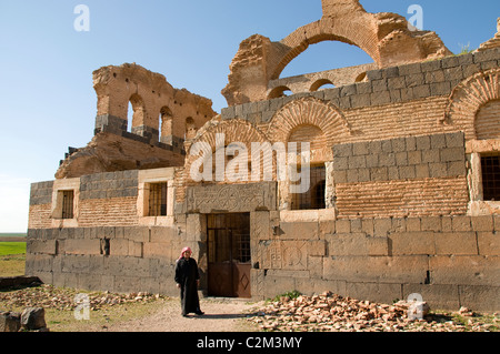 Qasr Ibn Wardan Syrie église Byzantine et Moyen Orient syrien Oriental palace Banque D'Images