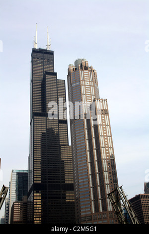 WILLIS TOWER & 311 SOUTH WACKER CHICAGO USA 10 novembre 2010 Banque D'Images