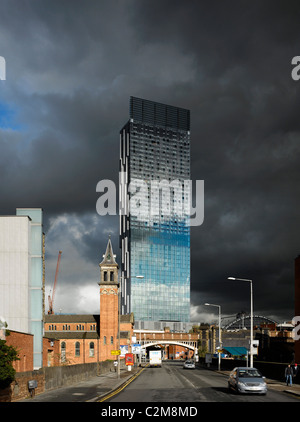 Hilton Hotel Tower, 303 874-6448, Manchester. Banque D'Images