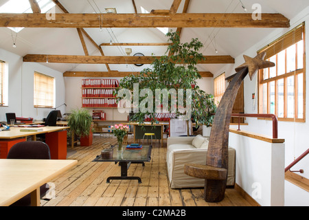 Bureau Loft, treillis en bois bois Banque D'Images