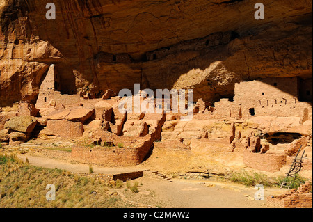 Maison longue, falaise, demeure dans le Parc National de Mesa Verde Banque D'Images