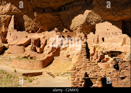 Maison longue, falaise, demeure dans le Parc National de Mesa Verde Banque D'Images