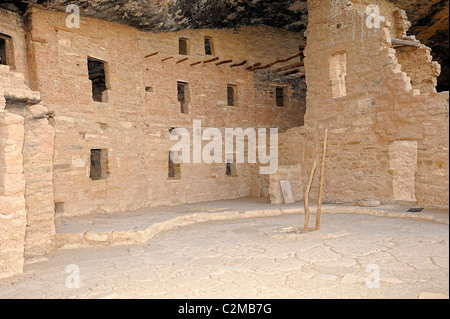 Maison de l'arbre de l'épinette, falaise, demeure dans le Parc National de Mesa Verde Banque D'Images