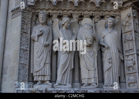 Détail, de Notre Dame, Paris. Banque D'Images