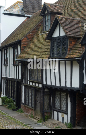 Maisons Tudor, seigle, Kent, Angleterre Banque D'Images