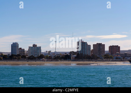 Le port de Puerto Madryn, Peninsula Valdes, Argentine Banque D'Images